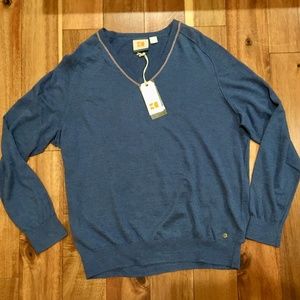 NEW Men's Hugo Boss Orange V-Neck Sweater Sz XL